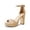 NUDE, variant on Women's Platform Chunky High Heeled Sandals Open Toe Block Heels Ankle Strap Dress Shoes for Wedding Party Evening