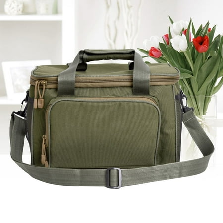 CTIRCHIU Fishing Tackle Backpack Green Waterproof Oxford Material Multiple Pockets Adjustable Strap