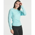 thumbnail image 2 of Real Essentials 4 Pack: Women's Dry-Fit Long-Sleeve Tie Back Open Back Athletic Workout T-Shirt (Available in Plus Size), 2 of 6