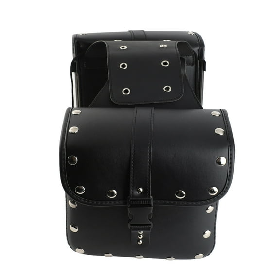 Saddle 1 Pair Motorcycle Saddlebags Stylish PU Leather Side Bags Universal Luggage Storage Organizer Saddlebag Tool Bag