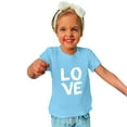 thumbnail image 6 of Ecqkame Boy Girl Love Heart Print T-Shirt Valentine'S Day Casual Top for Kid Short Sleeve Crew Neck Clothes A-Blue 7-8 Years, 6 of 6