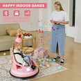 thumbnail image 4 of 12V Bumper Car,Neche Ride On Toys for Toddlers,360° Spin Toddler Car with Remote,5 LED Lights,Pink, 4 of 11