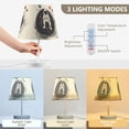 thumbnail image 3 of Yayeee Mini Table Lamp 10.8" Dimmable with Fabric Shade 3 Color Temperatures, Beige Astronaut Space, 3 of 7