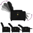 thumbnail image 3 of vidaXL Massage Recliner Chair Black Faux Leather, 3 of 5