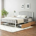 thumbnail image 3 of Danolaps Queen Size Platform Bed Frame with 4 Storage Drawers,Queen Bed Frame with Headboard and Footboard,Mattress Foundation with Metal Slats Support,No Box Spring Needed,Noise-Free,Easy Assembly, 3 of 9