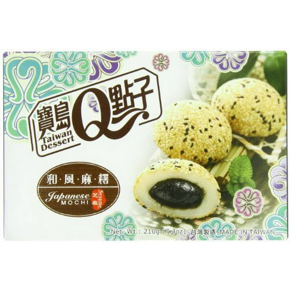 NineChef Bundle - Royal Family Japanese Rice Cake Mochi Sesame 7.41 Ounce (Pack of 24) 1 NineChef Brand Long Handle Spoon