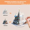 thumbnail image 3 of Rotating acrylic piece featuring a detailed stained glass Russian onion-domed cathedral in a snow-covered square with vivid jewel-like colors, 3 of 8