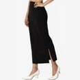 thumbnail image 7 of VUPSGEZ Women's S~3X Side Slit Ponte Knit High Waist Mid Calf Long Pencil Skirt (Black,S), 7 of 7