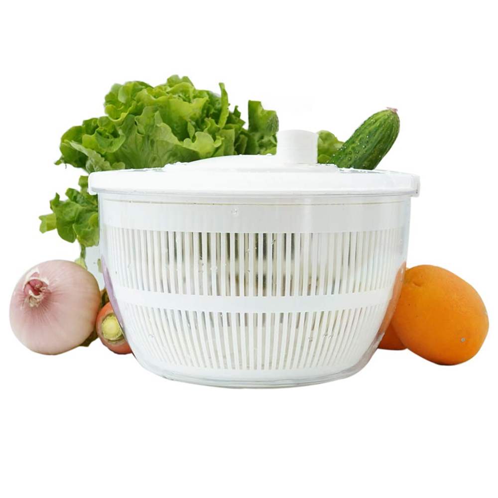 Salad Spinner Lettuce Dryer Vegetable Pouring Spout Serving Draining Bowl Washer - image 4 of 4