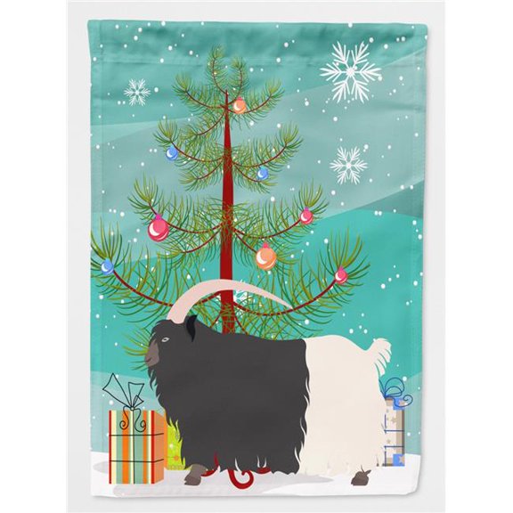 Welsh Black-Necked Goat Christmas Flag Canvas House Size BB9254CHF