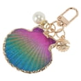 thumbnail image 5 of Unique Bargains Fashion Pearl Leopard Print Shell Style 4 Handbag Charm Green, Rose Red 1 Pc, 5 of 5