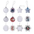 thumbnail image 3 of Adornos para árboles de Navidad, 2,4 pulgadas, 4,5 pulgadas, plástico navideño abierto, muchas formas, sublimación, decoración de bolas transparentes en blanco, 3 of 4