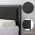 thumbnail image 5 of VECELO Set of 2 Metal Bed Frame, Twin Size Platform Bed Frame with Nailhead Upholstered Headboard, No Box Spring Needed, Black, 5 of 7