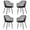 Black, variant on Giantex Set of 4 Dining Chairs, Plastic Kitchen Chair, Modern Accent Side Chair, Black