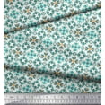 thumbnail image 3 of Soimoi Velvet Fabric Triangle & Floral Ethnic Printed Craft Fabric by The Yard 58 Inch Wide, 3 of 3