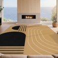 thumbnail image 2 of Design&I 5'x7' Ultra Soft Area Rug, Beige Black Geometric Elegance with Bold Accents Contemporary Art Inspired Design, Fluffy Washable Non Shedding for Bedroom Living Room Home Office, 2 of 3