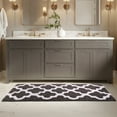 thumbnail image 4 of Lavish Home 28x54.5 Inch Bathroom Rug - Non Slip Cotton Bath Mat (Charcoal), 4 of 7