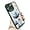 Green, variant on Blue Rose Flower Painted Phone Case, Semi-Clear Phone Case with Glitter Glass Lens Film, Anti-Drop, Small Fresh Design for iPhone 15 14 13 12 11 Pro Max Plus Phone Case (Black,iPhone 15 Pro)