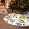 thumbnail image 5 of Sikiie Orange Green Avocado Nativity Christmas Tree Skirt, Jesus Christian Winter Holiday Tree Mat Decoration(30-48IN)30", 5 of 6