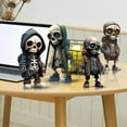 thumbnail image 6 of JASGARDE Cool Skeleton Figurines, Halloween Skeleton Doll, Mini Skeleton Resin Crafts Ornament Lifelike Skull Statue, Personality Unique Skull Resin Figurine for Home Office Desk Decorations, 6 of 6