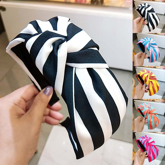 Women's Velvet Striped Bow Knot Hairband, Fashion Stretchy Headband for Women and Girls, Elastic Hair Hoop Headwear Accessory for Daily, Wedding, Party-Green