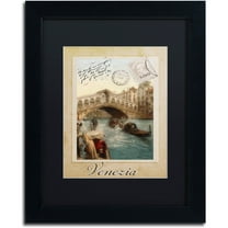 Trademark Fine Art "European Vacation I" Canvas Art by Color Bakery Black Matte, Black Frame
