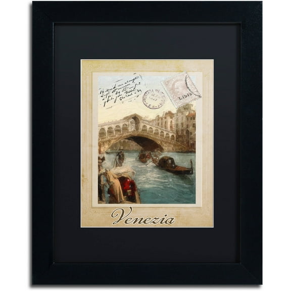 Trademark Fine Art "European Vacation I" Canvas Art by Color Bakery Black Matte, Black Frame