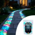 thumbnail image 4 of Glow in The Dark Garden Stones, Luminous Outdoor Pebbles for Yard, Solar Charging Pathway Rocks for Lawn Walkway, 4 of 8