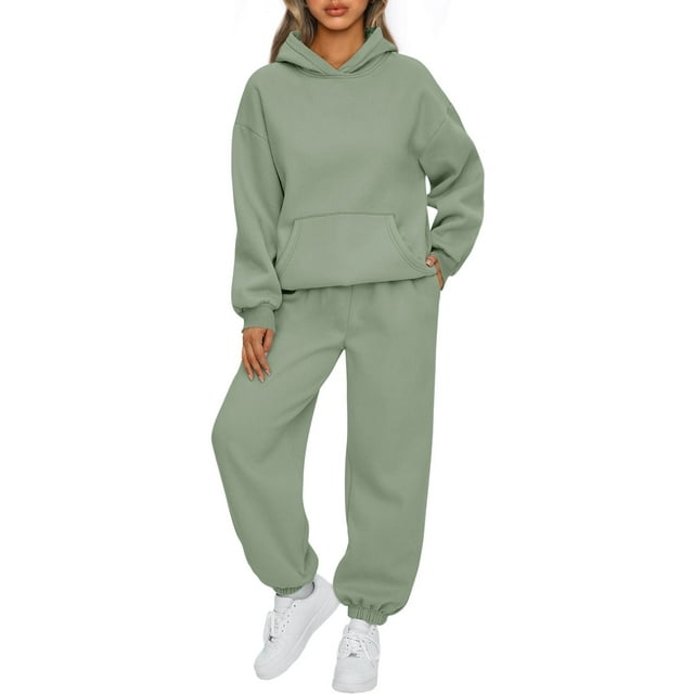 Women 2 Piece Outfit Matching Lounge Sets Workout Sweat Suits Sweatpants Hoodies Clothes