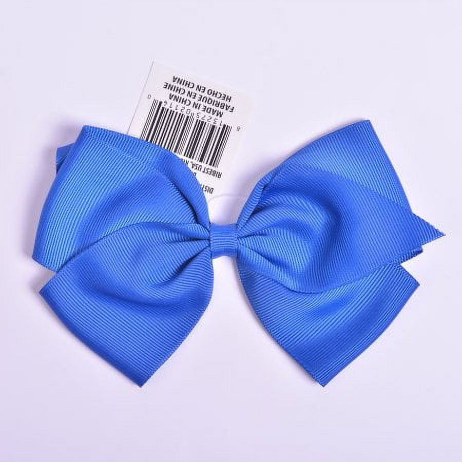 (3 pack) Yama Ribbon, Blue Large Grosgrain Bow, 1 Each