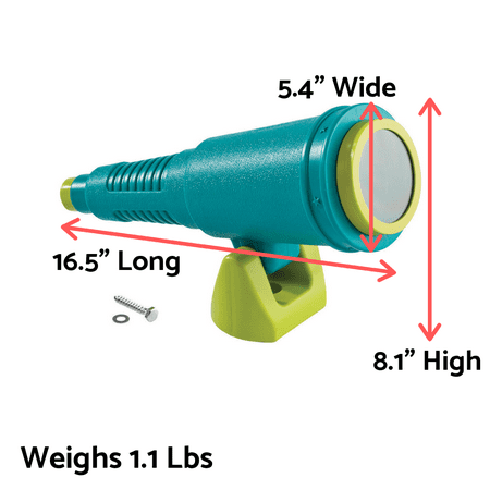 Blue Rabbit Play Mega Telescope for Outdoor Playsets, Turquoise/Lime Green