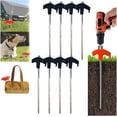 thumbnail image 1 of GLFILL Anchors Screw Tent Stake Anchoring Camping Heavy-Duty Screw-In Versatile black 8+1, 1 of 5