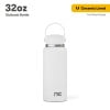 RTIC 32 oz Ceramic Lined Insulated Outback Water Bottle, Leak Resistant, White