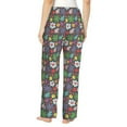 thumbnail image 3 of Naloa Daisies Flowers Print Women’s Ultra-Soft Comfy Pajama Lounge Pants with Pockets & Drawstring, 3 of 8