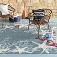 thumbnail image 2 of Home Dynamix Marine Coral Coastal Starfish Indoor/Outdoor Area Rug, Navy Blue/Ivory , 7'10"x10'2", 2 of 11
