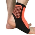 thumbnail image 2 of Support de Cheville Sport pour Femmes et Hommes, Manchon de Protection pour Course, Basketball, Football, Orange, L, 2 of 8