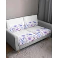 thumbnail image 3 of Watercolor Flowers Sofa Couch Cushion Covers Washable, Removable Stretchable Sectional Couch Covers, Cottagecore Blooms Blue Purple Floral Slipcovers for L & T Shape Sofa Protector S Size 1 pc, 3 of 7