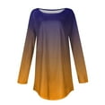 thumbnail image 6 of kytmyeq Women's Loose Round Neck Gradient Print Long Sleeve T-Shirt Top Pullover, 6 of 6