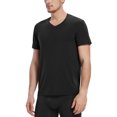 thumbnail image 2 of Indefini Men's Micro Modal Undershirts V-Neck Soft Comfy Slim Fit Tees Short Sleeve Men T-Shirts in 3 Packs, 2 of 6