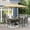 Beige, variant on Sophia & William 8-Piece Outdoor Patio Dining Set with 13 ft Beige Umbrella, Aluminum Textilene Chairs & Metal Table for 6