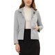 thumbnail image 1 of Blazer Peplum con Botones y Cuello Peter Pan para Mujeres INSPIRE CHIC XL Gris Blanco, 1 of 7
