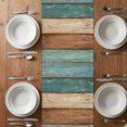 thumbnail image 6 of Sunflower Table Runner - 120 Inch Long, Kitchen Dining Table Runner Dresser Scarves, Yellow Spring Flora Botanical Teal Brown Wooden Farmhouse Decor for Coffee Tables Wedding Party Banquet, 6 of 8