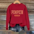 thumbnail image 5 of Bovemsi Womens Sweatshirts Pumpkin Season Sweatshirt Crewneck Long Sleeve Fall Shirt Halloween Holiday Pullover Fashion Outfits 2025 Clothes, 5 of 6