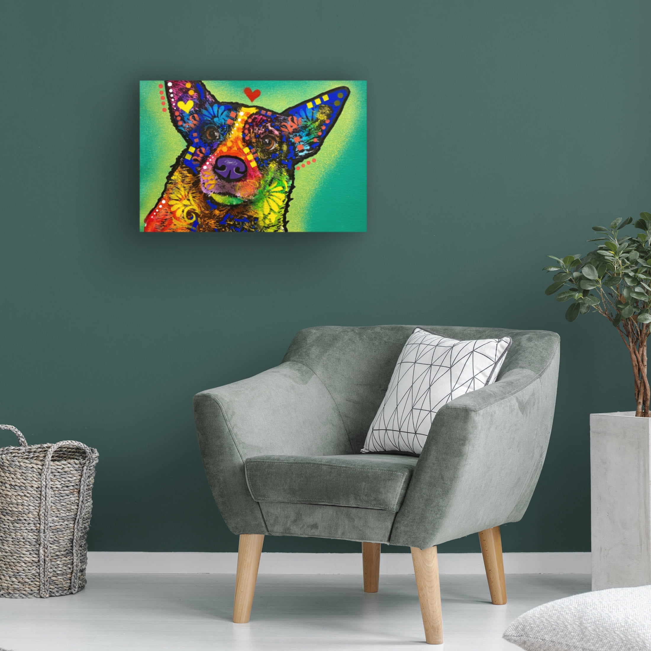 Canvas Wall Art - Dean Russo 'Lil Nervous Still Full Of Love' Wall Art for Living Room, Bedroom, or Office Décor by Trademark Fine Art - 32 x 22 Inches
