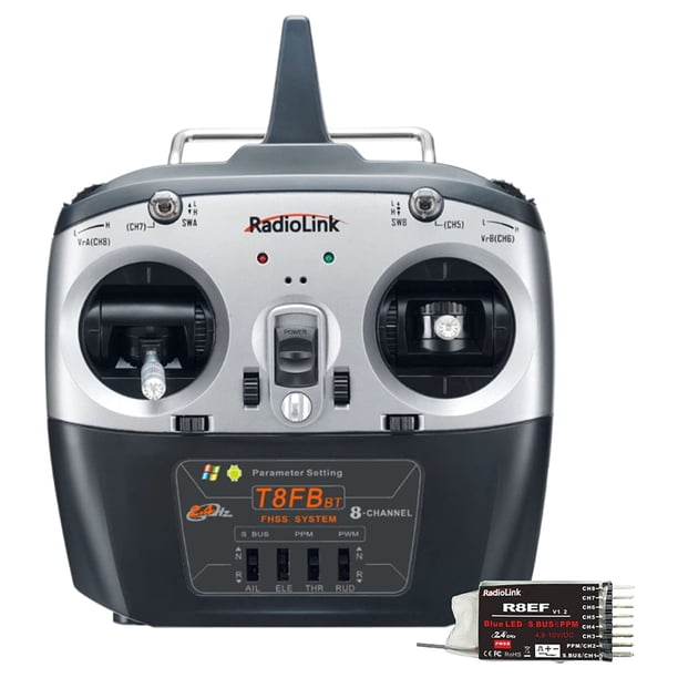 Reemplazo del control remoto FLhrweasw 24 GHz Kits de receptor RC de 8 canales para RC Boat Car