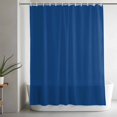 thumbnail image 5 of Shower Curtains for Bathroom-72"x72",Minimalism Solid Navy Blue Waterproof Bath Curtain Grommet Shower Curtain Set with Hooks, 5 of 9