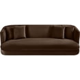 thumbnail image 4 of Meridian Furniture Alder Brown Velvet Sofa, 4 of 17