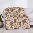 thumbnail image 2 of Vsdgher Cute Autumn Turkey Pattern Fleece Throw Blanket, Horizontal Fleece Bedding Home Decor for Couch & Bed All Season Use -50"x40", 2 of 5