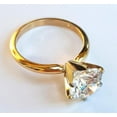 thumbnail image 4 of 3Ct Lab Created Diamond Round Cut Solitaire Engagement Ring 14K Yellow Gold Plated, 4 of 5