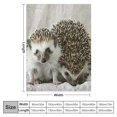 thumbnail image 4 of Orinice  Hedgehog Throw Blanket, Atelerix Albiventris Photography with Mother and Love and Family Theme, Flannel Fleece Accent Piece Soft Couch Cover for Adults 40x50in, 4 of 6